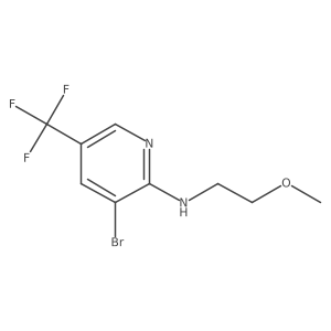 3-Bromo-N-(2-methoxyethyl)-5-(trifluoromethyl)pyridin-2-amine Structure