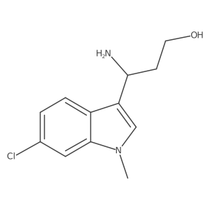3-amino-3-(6-chloro-1-methyl-1H-indol-3-yl)propan-1-ol结构式
