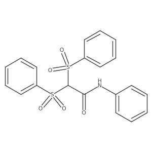 N-Phenyl-2,2-bis(phenylsulfonyl)acetamide结构式