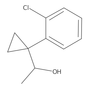 1-[1-(2-Chlorophenyl)cyclopropyl]ethan-1-ol结构式