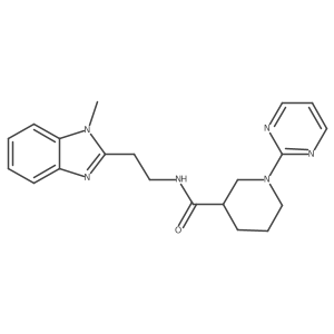 N-[2-(1-methyl-1H-benzimidazol-2-yl)ethyl]-1-(pyrimidin-2-yl)piperidine-3-carboxamide Structure