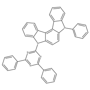 5-(4,6-Diphenyl-1,3,5-triazin-2-yl)-5,8-dihydro-8-phenylindolo[2,3-c]carbazole Structure