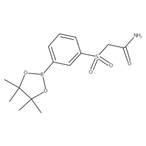 2-((3-(4,4,5,5-Tetramethyl-1,3,2-dioxaborolan-2-yl)phenyl)sulfonyl)acetamide结构式