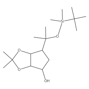 (3aS,4S,6S,6aR)-6-[2-[tert-butyl(dimethyl)silyl]oxypropan-2-yl]-2,2-dimethyl-4,5,6,6a-tetrahydro-3aH-cyclopenta[d][1,3]dioxol-4-ol结构式