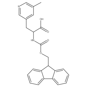 2-((((9H-Fluoren-9-yl)methoxy)carbonyl)amino)-3-(5-methylpyridin-3-yl)propanoic acid结构式
