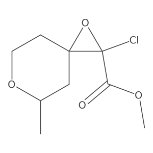Methyl 2-chloro-5-methyl-1,6-dioxaspiro[2.5]octane-2-carboxylate结构式