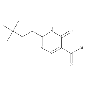 2-(3,3-Dimethylbutyl)-6-oxo-1,6-dihydropyrimidine-5-carboxylic acid结构式