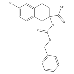 2-{[(Benzyloxy)carbonyl]amino}-6-bromo-1,2,3,4-tetrahydronaphthalene-2-carboxylic acid结构式