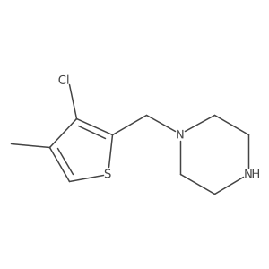 1-[(3-Chloro-4-methylthiophen-2-yl)methyl]piperazine Structure