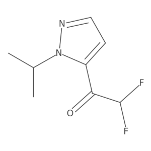 2,2-Difluoro-1-[1-(propan-2-yl)-1h-pyrazol-5-yl]ethan-1-one结构式