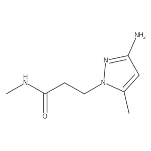 3-(3-amino-5-methyl-1H-pyrazol-1-yl)-N-methylpropanamide结构式