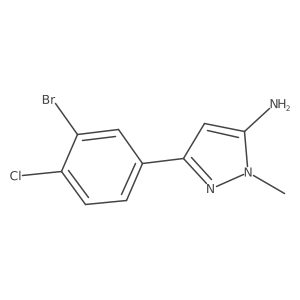 3-(3-bromo-4-chlorophenyl)-1-methyl-1H-pyrazol-5-amine Structure
