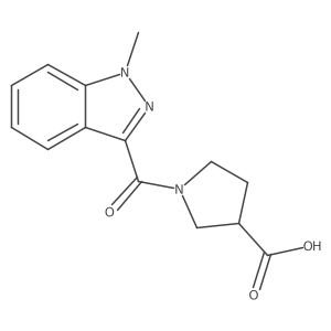1-(1-Methyl-1H-indazole-3-carbonyl)pyrrolidine-3-carboxylic acid Structure