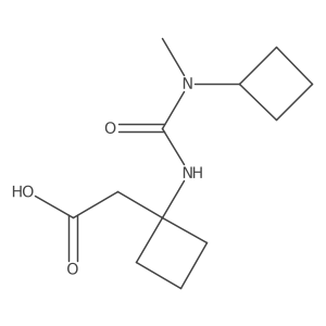 2-(1-{[Cyclobutyl(methyl)carbamoyl]amino}cyclobutyl)acetic acid结构式