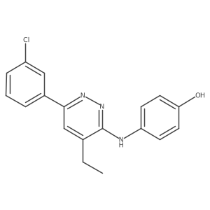 4-[[6-(3-Chlorophenyl)-4-ethylpyridazin-3-yl]amino]phenol结构式
