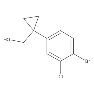 [1-(4-Bromo-3-chlorophenyl)cyclopropyl]methanol结构式