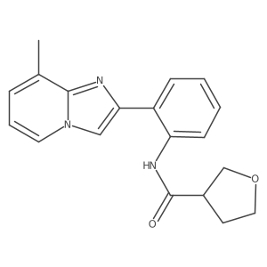 N-(2-(8-methylimidazo[1,2-a]pyridin-2-yl)phenyl)tetrahydrofuran-3-carboxamide结构式