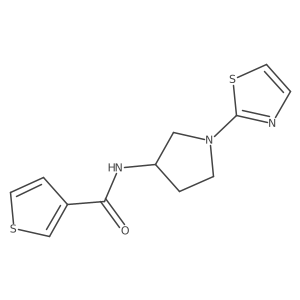 N-(1-(thiazol-2-yl)pyrrolidin-3-yl)thiophene-3-carboxamide Structure