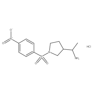 1-[1-(4-Nitrobenzenesulfonyl)pyrrolidin-3-yl]ethan-1-amine hydrochloride Structure