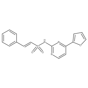 (E)-N-[4-(Furan-2-yl)pyrimidin-2-yl]-2-phenylethenesulfonamide Structure
