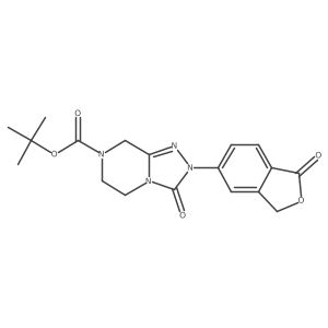 Tert-butyl 2,3,5,6-tetrahydro-2-(1,3-dihydro-1-oxoisobenzofuran-5-yl)-3-oxo-[1,2,4]triazolo[4,3-a]pyrazine-7(8h)-carboxylate Structure