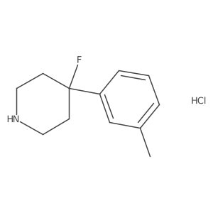 4-Fluoro-4-(3-methylphenyl)piperidine hydrochloride结构式