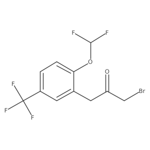 1-Bromo-3-(2-(difluoromethoxy)-5-(trifluoromethyl)phenyl)propan-2-one结构式