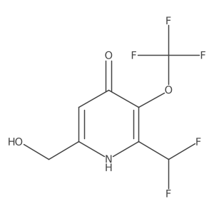 2-(Difluoromethyl)-4-hydroxy-3-(trifluoromethoxy)pyridine-6-methanol结构式