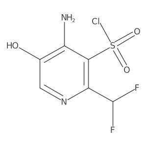 4-Amino-2-(difluoromethyl)-5-hydroxypyridine-3-sulfonyl chloride Structure