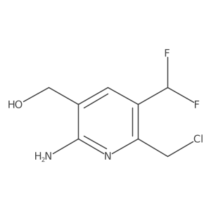 (2-Amino-6-(chloromethyl)-5-(difluoromethyl)pyridin-3-yl)methanol Structure