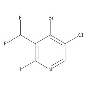 4-Bromo-5-chloro-3-(difluoromethyl)-2-iodopyridine Structure