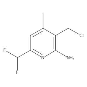 3-(Chloromethyl)-6-(difluoromethyl)-4-methylpyridin-2-amine结构式