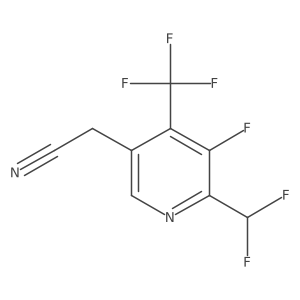 2-(Difluoromethyl)-3-fluoro-4-(trifluoromethyl)pyridine-5-acetonitrile结构式