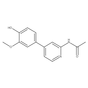 N-[4-(4-Hydroxy-3-methoxyphenyl)-2-pyridinyl]acetamide结构式