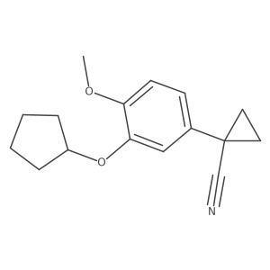 1-[3-(Cyclopentyloxy)-4-methoxyphenyl]cyclopropanecarbonitrile Structure