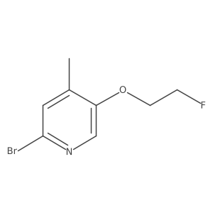 2-Bromo-5-(2-fluoroethoxy)-4-methylpyridine Structure