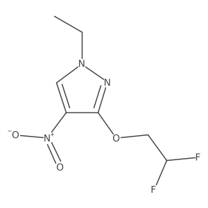 3-(2,2-difluoroethoxy)-1-ethyl-4-nitro-1H-pyrazole Structure