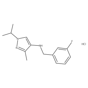 N-(3-fluorobenzyl)-1-isopropyl-3-methyl-1H-pyrazol-4-amine结构式