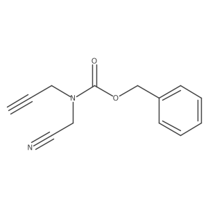 benzyl N-(cyanomethyl)-N-(prop-2-yn-1-yl)carbamate结构式