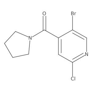 (5-Bromo-2-chloropyridin-4-yl)(pyrrolidin-1-yl)methanone Structure