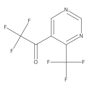 2,2,2-Trifluoro-1-(4-(trifluoromethyl)pyrimidin-5-yl)ethan-1-one结构式