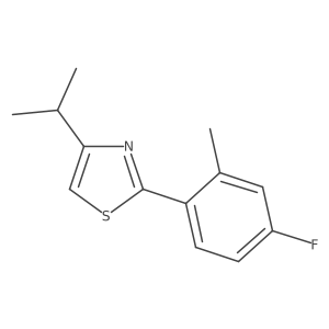 2-(4-Fluoro-2-methylphenyl)-4-(propan-2-yl)-1,3-thiazole Structure