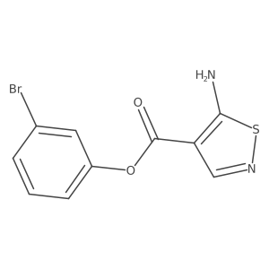4-Isothiazolecarboxylic acid, 5-amino-, 3-bromophenyl ester Structure