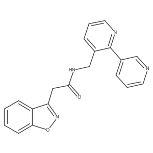 2-(1,2-benzoxazol-3-yl)-N-({[2,3'-bipyridine]-3-yl}methyl)acetamide结构式