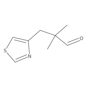 2,2-Dimethyl-3-(1,3-thiazol-4-yl)propanal结构式