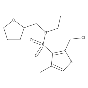 3-Thiophenesulfonamide, 2-(chloromethyl)-N-ethyl-4-methyl-N-[(tetrahydro-2-furanyl)methyl]-结构式
