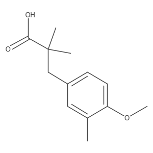 2,2-Dimethyl-3-(4-methoxy-3-methylphenyl)propanoic acid Structure