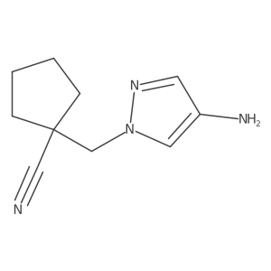 1-[(4-amino-1H-pyrazol-1-yl)methyl]cyclopentane-1-carbonitrile Structure