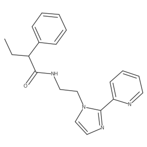 2-phenyl-N-(2-(2-(pyridin-2-yl)-1H-imidazol-1-yl)ethyl)butanamide Structure
