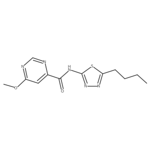 N-(5-butyl-1,3,4-thiadiazol-2-yl)-6-methoxypyrimidine-4-carboxamide Structure